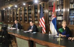 12 March 2021  National Assembly Speaker Ivica Dacic in meeting with Deputy Assistant Secretary at the US Department of State and Special Representative for the Western Balkans Matthew Palmer